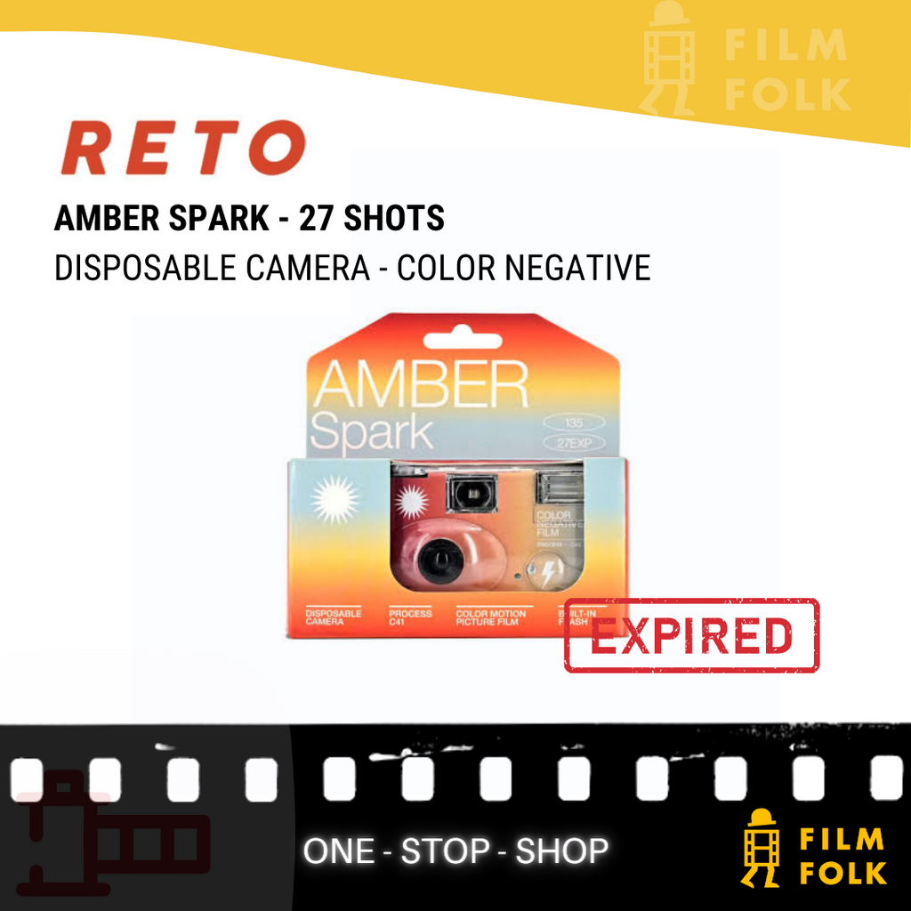 AMBER SPARK 35MM DISPOSABLE FILM CAMERA 27EXP (EXPIRED) – FILMFOLK