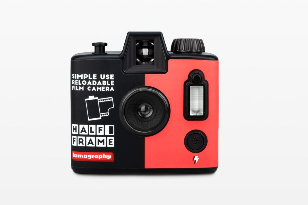 LOMOGRAPHY HALF FRAME SIMPLE USE RELOADABLE FILM CAMERA LADY GREY 400 BLACK AND WHITE 35MM ANALOG